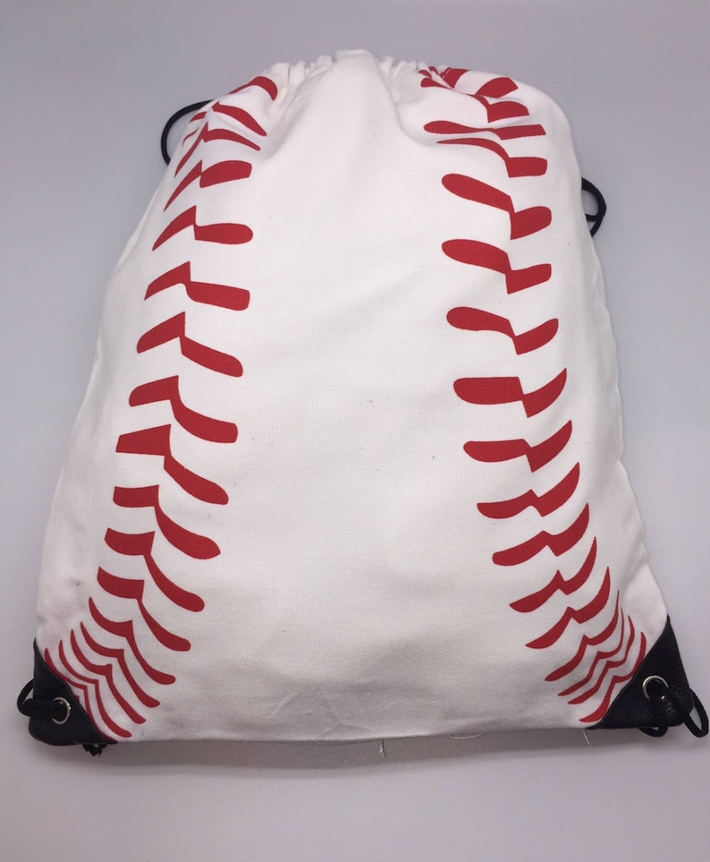 Personalized Baseball Drawstring Bag Etsy