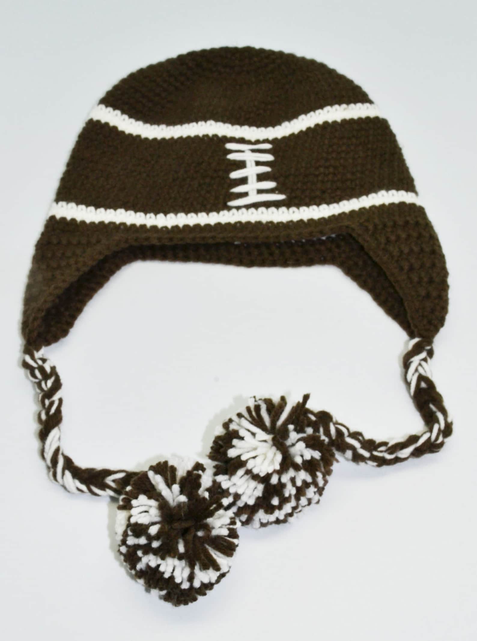 Football Knit Hat Etsy