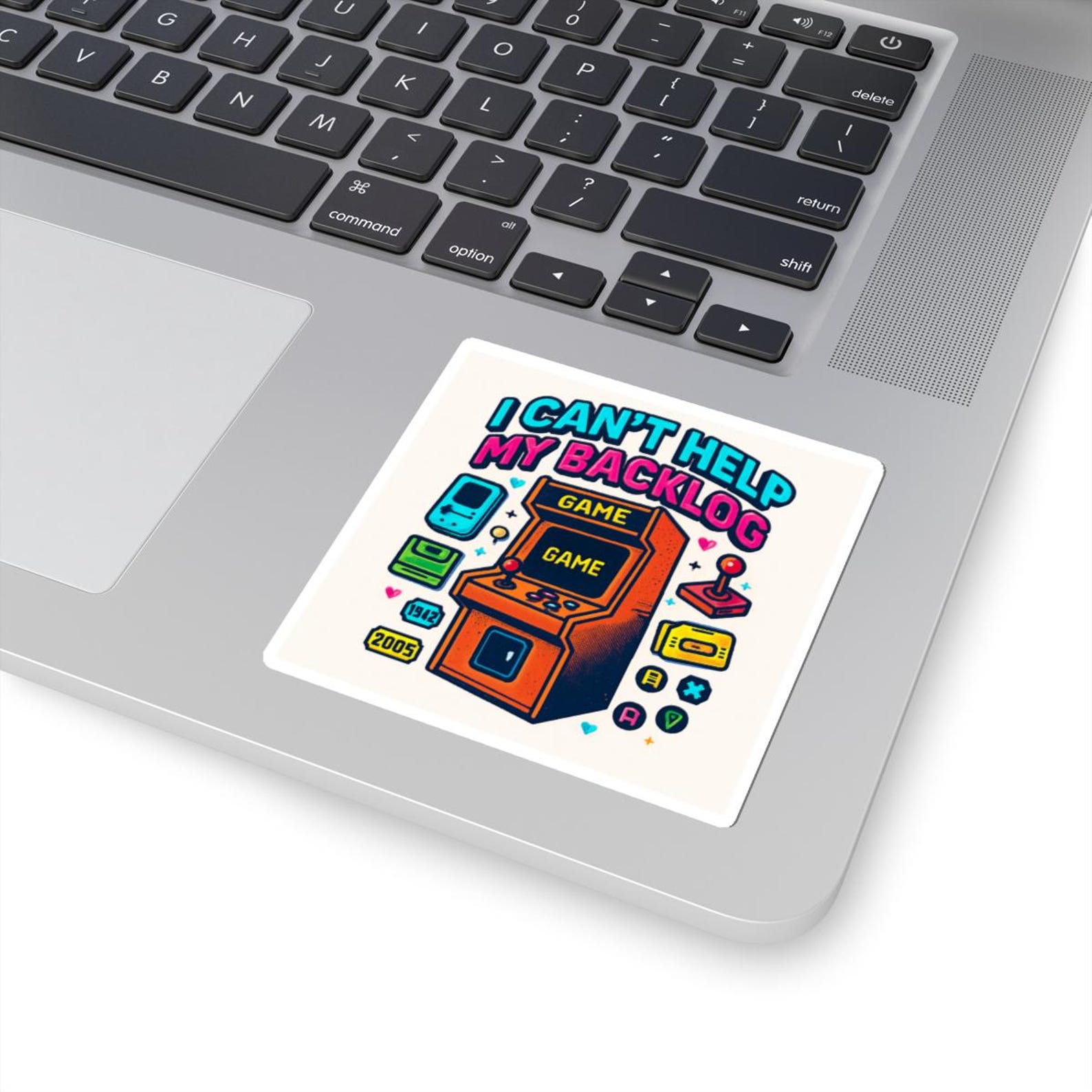 I Can't Help My Backlog Arcade Cabinet Sticker | Retro Gaming Kiss-cut ...