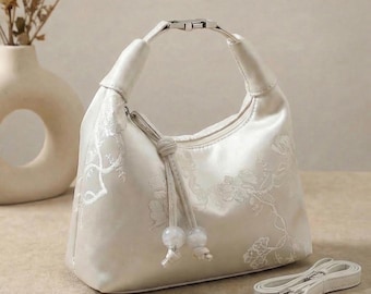 Sac à main brodé de style chinois, sac à bandoulière fleuri, mini sac à main élégant