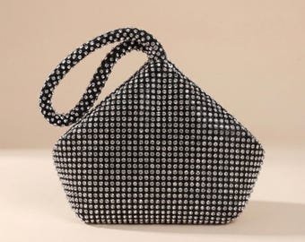 Sac de soirée en strass, pochette en cristal, sac à main pour invité de mariage, sac à main pour mariage