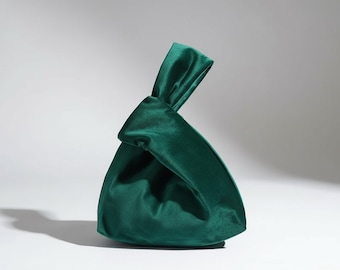 sac vintage en velours japonais avec noeud | Mini sac à main pochette
