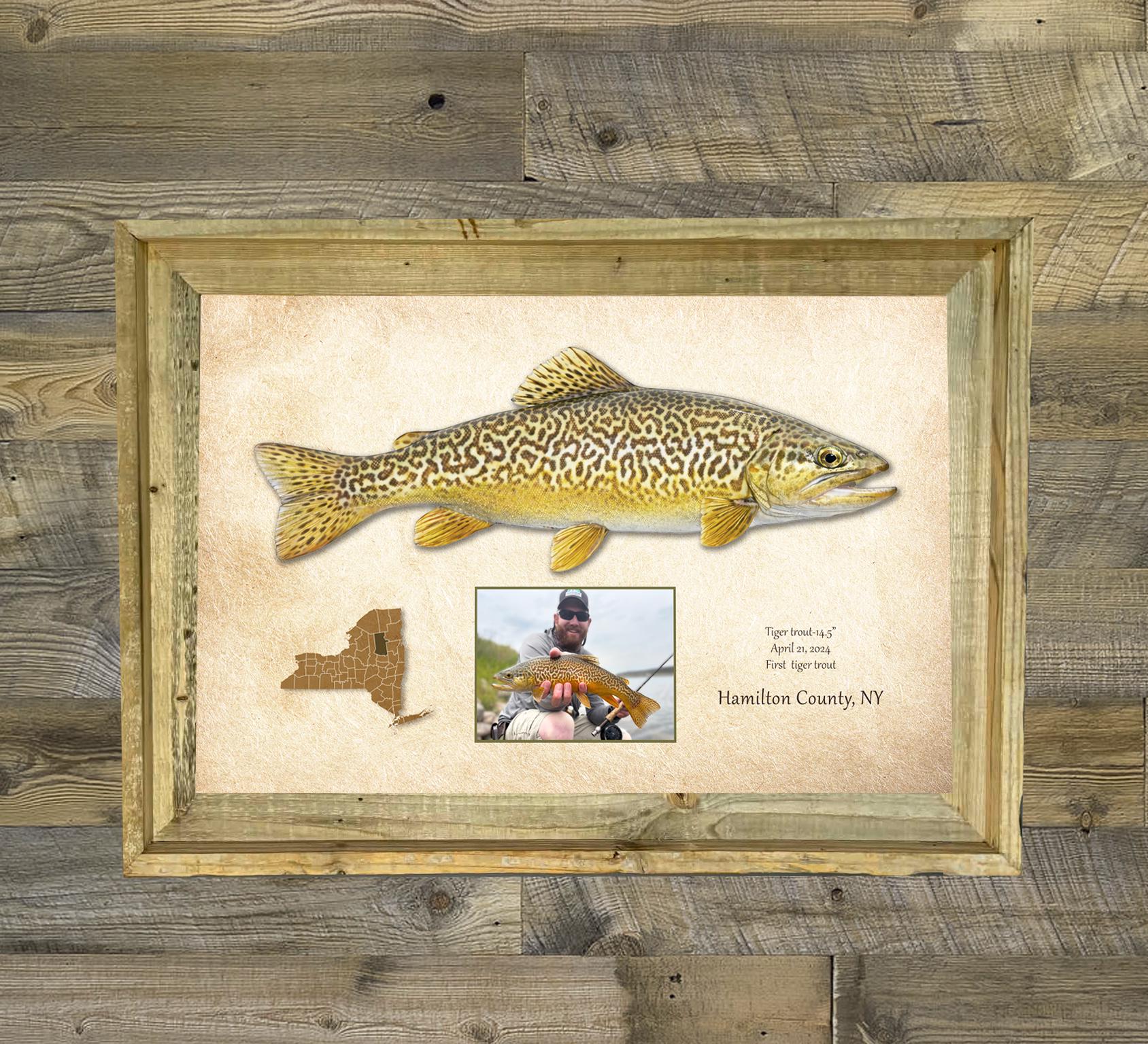 Catching Print Examples Framed Custom Catch Print: Your Fish, Location, Photo, Details - Etsy