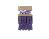 Mini Clothespins with Twine- Purple Violet