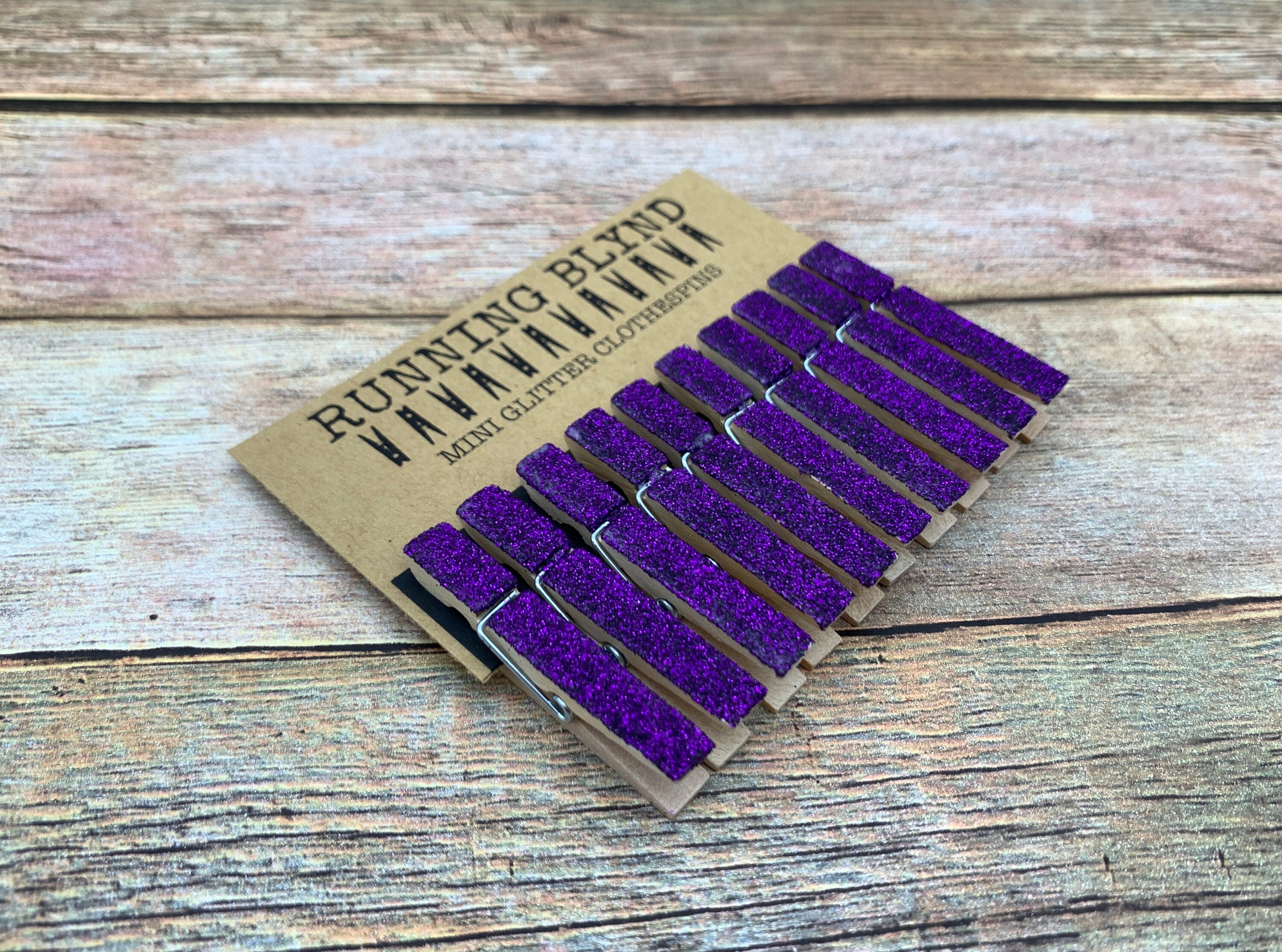 Mini Glitter Clothespins Purple Amethyst. Set of Ten 10. Etsy
