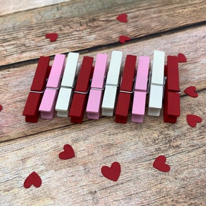 Valentine's Clothespins. Colorful Clothespins. Kids Art Display. Photo Garland. Valentine's Decor. Party Decor. Valentine's Decorations. image 6