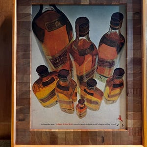 1960s Johnnie Walker Red Label Scotch Whiskey Life Magazine Ad bild 1