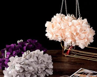 Bolso de mano con pétalos florales, bolso de noche femenino, bolso de fiesta para bodas, bolso de flores colorido y elegante