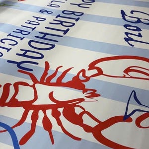 Personalized Crawfish Boil Silk Banner, Let The Good Times Boil Party Decor, Louisiana Crawfish Boil Family Party Backdrop image 10
