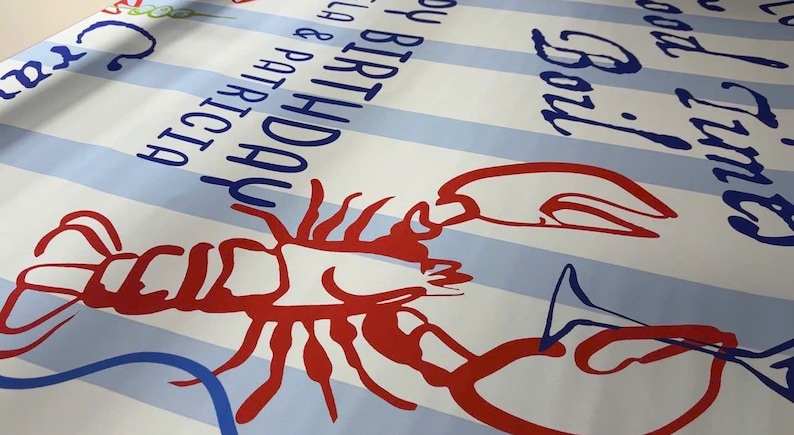 Personalized Crawfish Boil Silk Banner, Let The Good Times Boil Party Decor, Louisiana Crawfish Boil Family Party Backdrop image 10