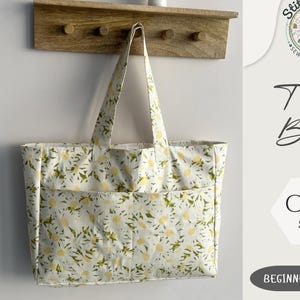 Tote Bag Sewing Pattern | Beginner Friendly Canvas Shopper (PDF)