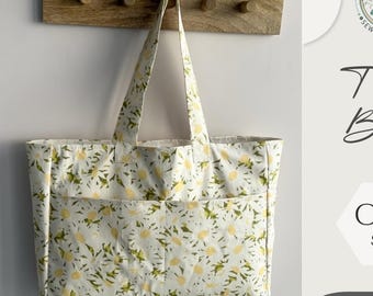 Tote Bag Sewing Pattern | Beginner Friendly Canvas Shopper (PDF)
