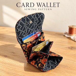 Accordion Wallet Sewing Pattern, Beginner Card Holder Template (PDF Download)
