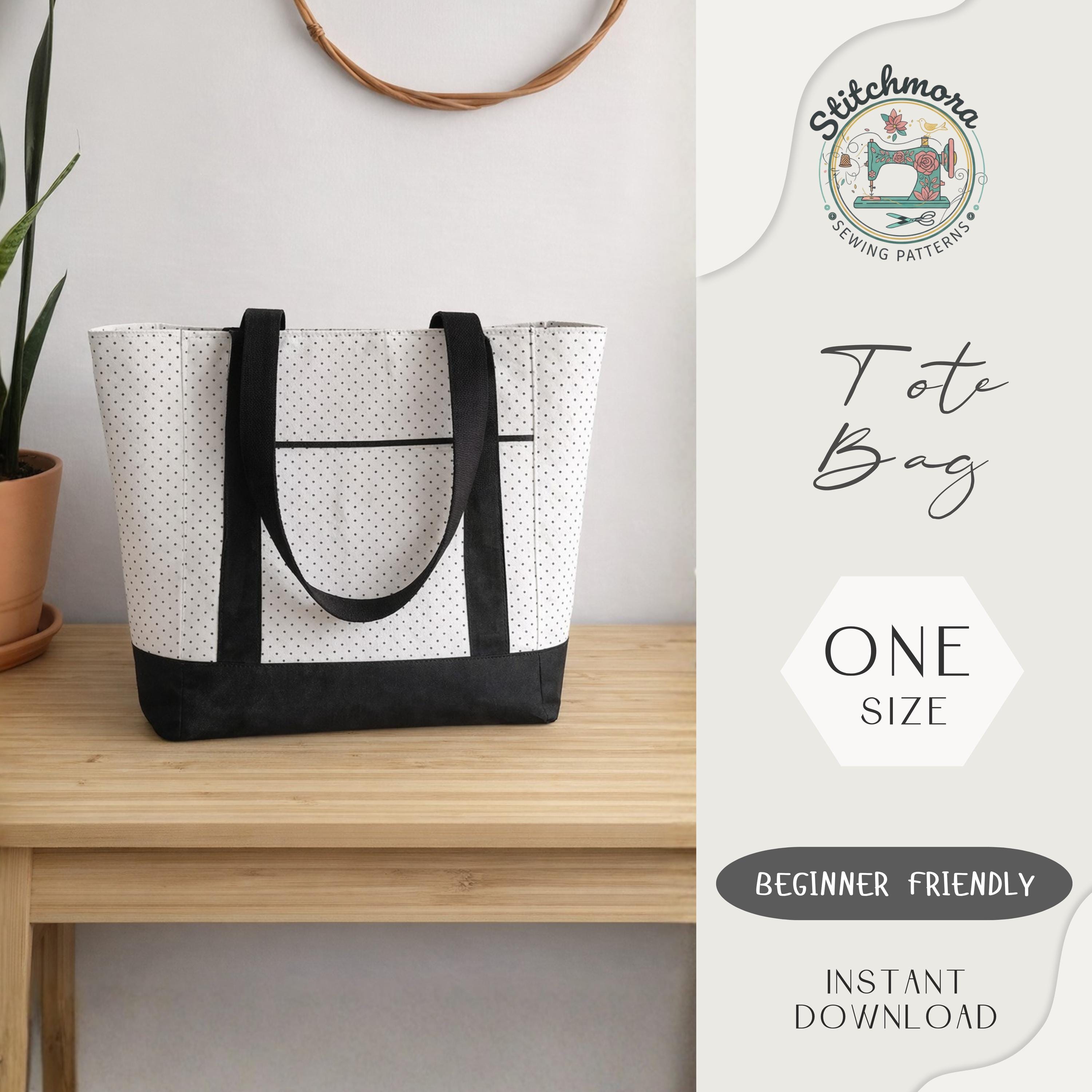 Tote Bag Sewing Pattern (PDF) – Beginner Friendly, Instant Download (a4 ...