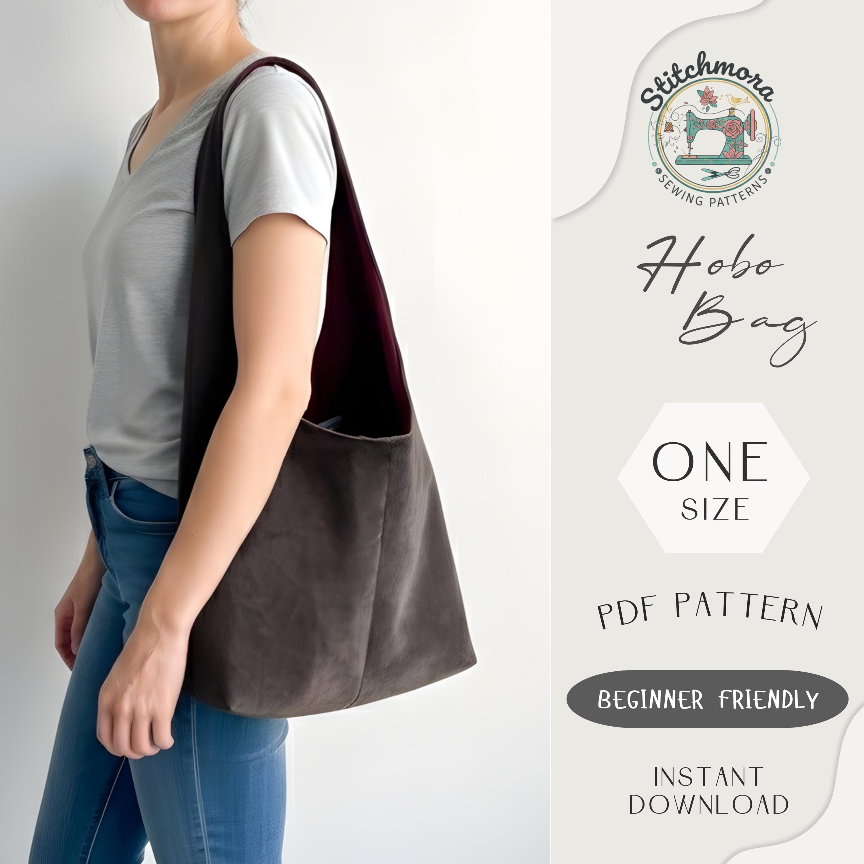 Hobo Bag Sewing Pattern | Slouchy Shoulder Bag, Beginner Friendly (PDF ...