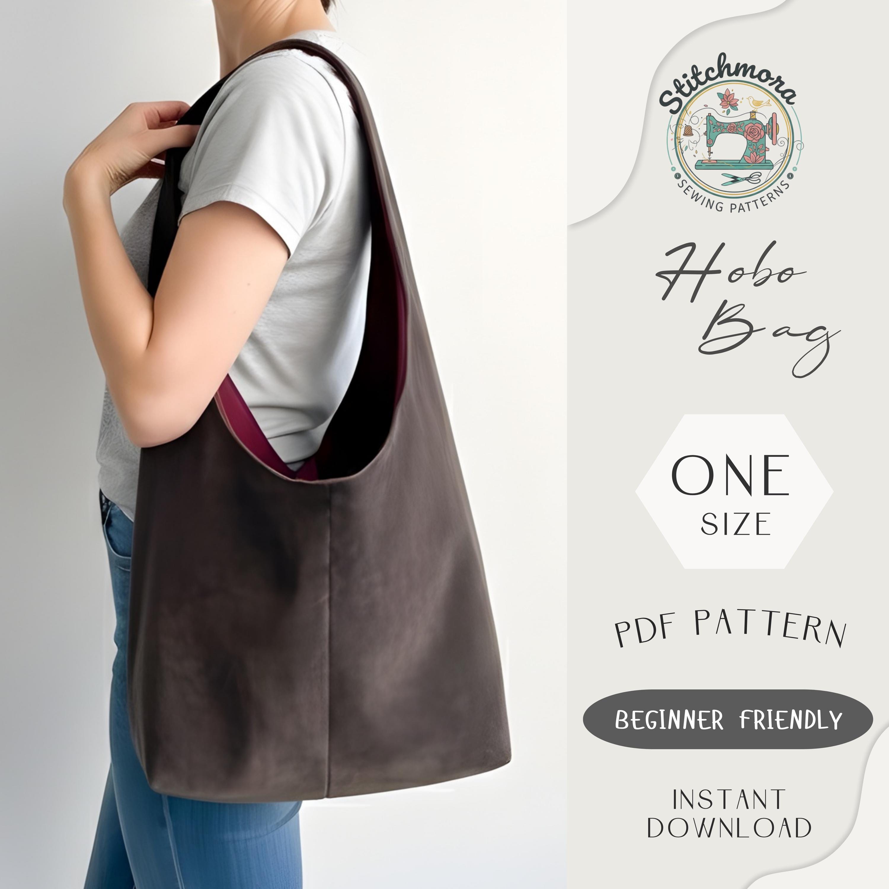 Hobo Bag Sewing Pattern | Slouchy Shoulder Bag, Beginner Friendly (PDF ...