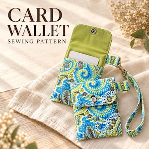 Willow Key Wallet Sewing Pattern, Beginner Card Holder Tutorial (PDF)