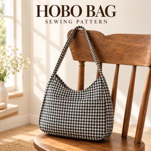 Selene Crescent Bag Sewing Pattern, Beginner Half Moon Crossbody Purse (PDF Download)