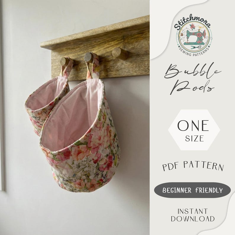 Bubble Pods Sewing Pattern | Beginner Fabric Storage Pod (PDF Template ...
