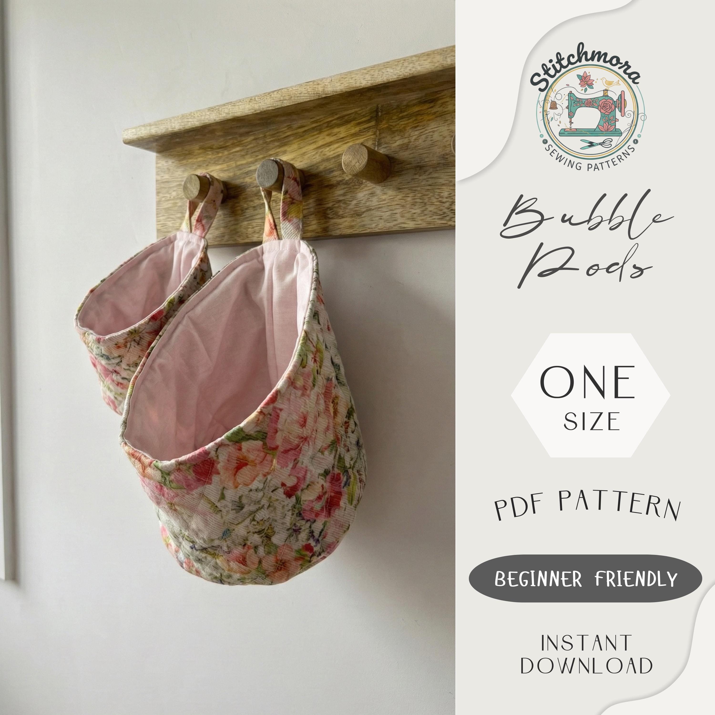 Bubble Pods Sewing Pattern | Beginner Fabric Storage Pod (PDF Template ...