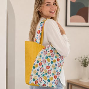 Patrón de costura en PDF para bolso Tulipán / Bolso estilo japonés / Plantilla para principiantes (A4/A0/carta)