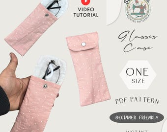 Glasses Case Sewing Pattern | Eyeglass Pouch PDF | Beginner Sunglasses Case | A4/A0 & US Letter