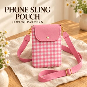 Luna Mini Crossbody Bag Sewing Pattern | Phone Sling Pouch (PDF)