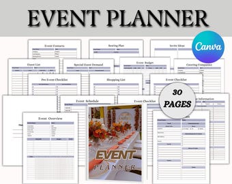 Event Party Planungsvorlage 2026 |  Haushalt | Ultimative Feier Veranstalter | Checkliste Budget Tracker |  Sofort Download