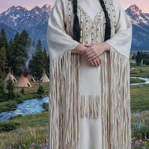 Powwow Handcrafted Suede Leather Wedding Native Dress with Bead work