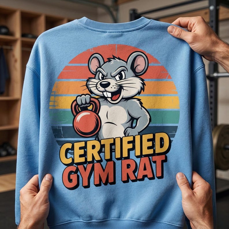 Gym Rat Png Clipart Bundle Muscular Fitness Mouse Vector Art Retro ...