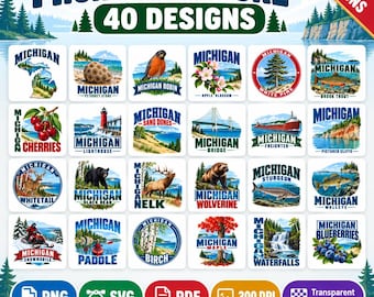 Michigan Svg Bundle, Michigan State Png, Great Lakes Svg, Michigan Clipart, Mitten State Png, Lake Life Svg, Michigan Home Png, Up North Svg