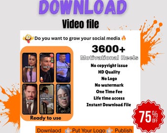 Más de 3600 videos motivacionales de Reels para Instagram, TikTok, YouTube Short, IG, videos virales, inspiración empresarial y éxito, MRR/PLR