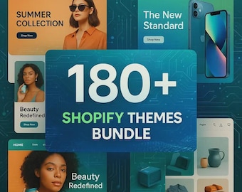 200+ Shopify Themes Bundle, Premium Shopify Themes All in one Shopify Theme Pack, Shopify Template Pack, Store Templates
