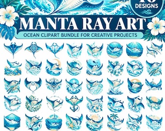 Manta Ray Svg Bundle, Manta Ray Clipart Png, Stingray Ocean Designs, Scuba Diving Art, Sea Life Sublimation, Nautical Wall Art, Tumbler Wrap