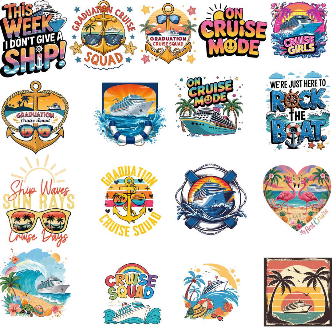Cruise Ship PNG Bundle | Tropical Vacation Clipart | Cruise Squad ...