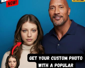 Immagine personalizzata con celebrità / Modifica immagine personalizzata / Ritratto digitale Ultra HD / Crea la tua foto con una star famosa