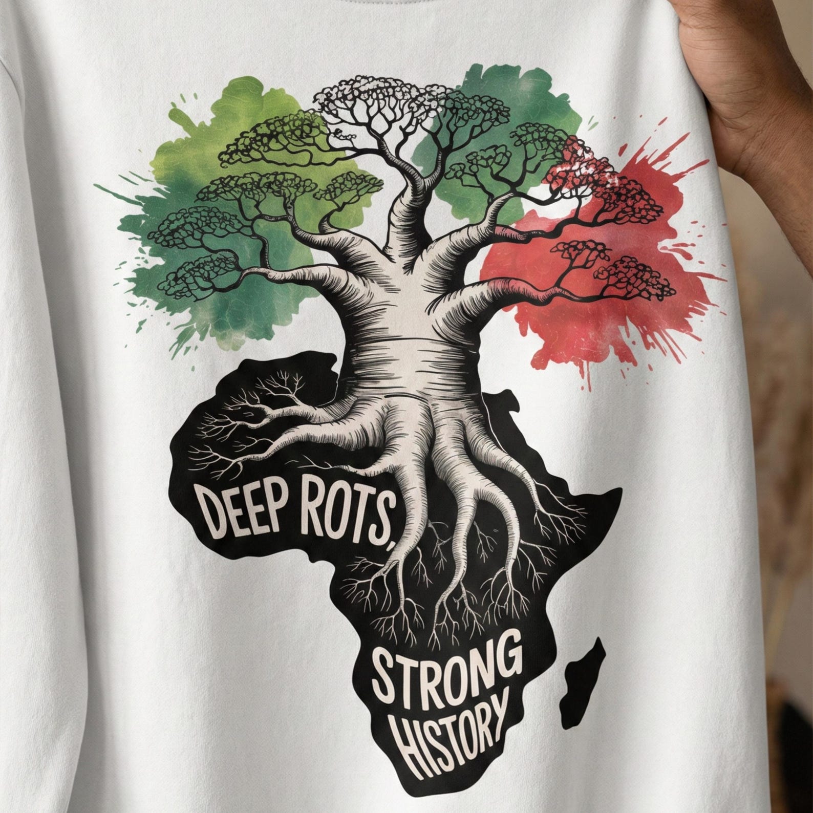 Deep Roots Strong History PNG, Africa Map Tree, Black History Month ...