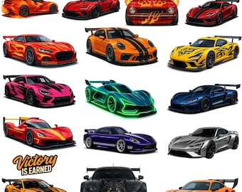 Classic Race Cars Png Clipart Bundle – PNG, Racing & Car Stickers,  Transparent Designs