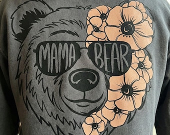 Gafas de sol de mamá osa PNG, Cara de oso floral PNG, Mamá osa genial PNG, Día de la Madre PNG, Mamá osa divertida PNG, Camiseta de mamá osa PNG, Regalo para mamá PNG