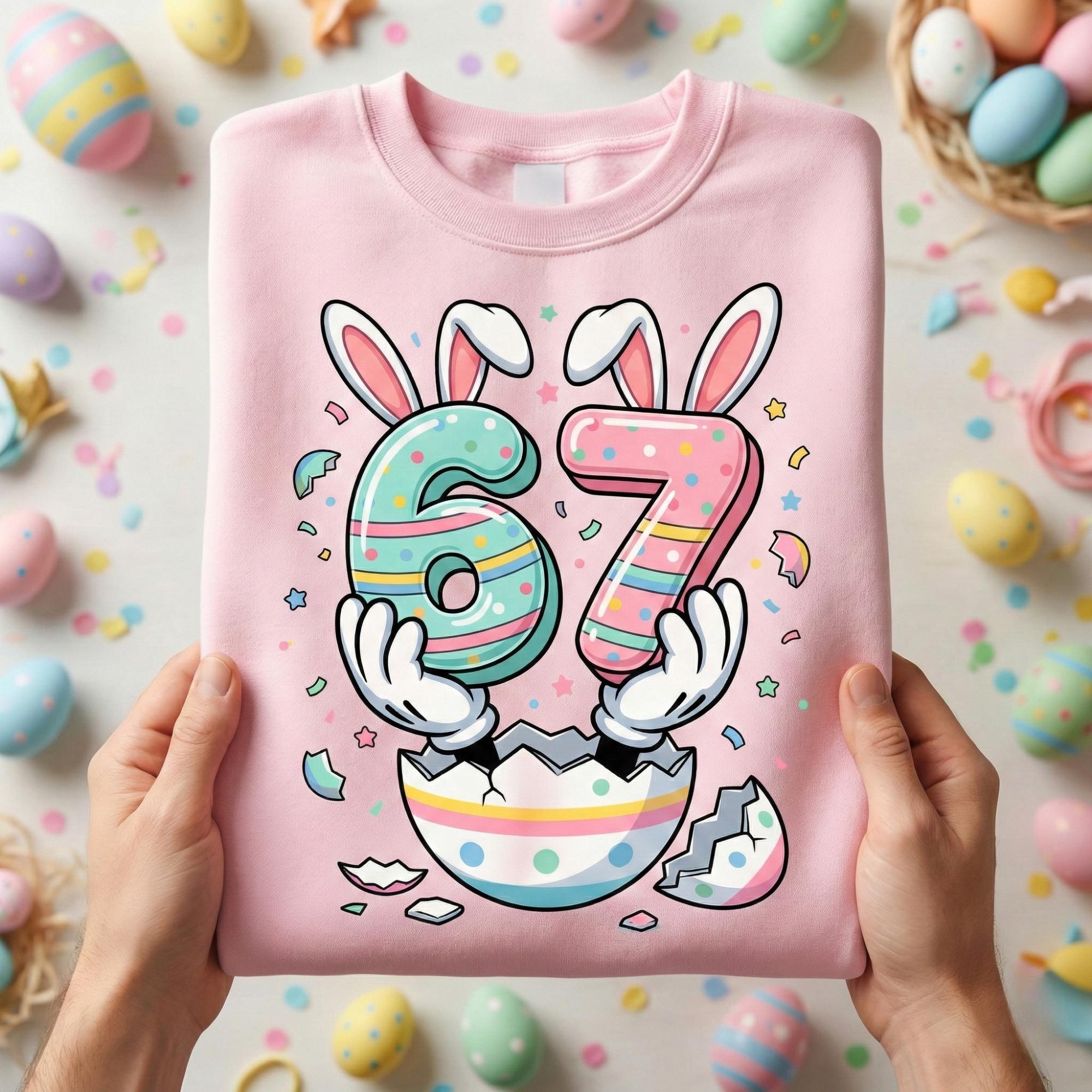 Easter Number 67 Bundle PNG Six Seven Bunny Carrot Jelly Bean Egg Donut ...