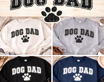 Dog Dad SVG PNG, Paw Print, Dog Dad Shirt Design, Pet Dad Sweatshirt Graphic, Fathers Day Dog Lover Clipart, Cricut Cut File.