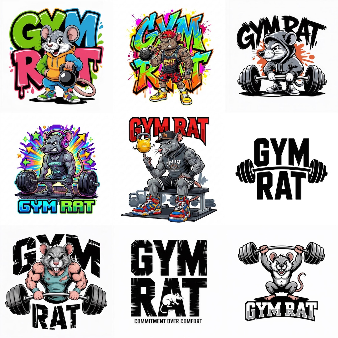 Gym Rat Png Clipart Muscular Mouse Vector Art Fitness Workout Graphics ...