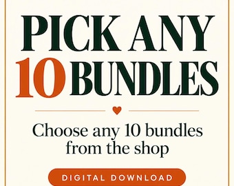 Pick Any 10 Digital Design Bundles | Build Your Own Collection | Mixed Clipart and Craft Designs for Sublimation, T Shirts and DIY Projects