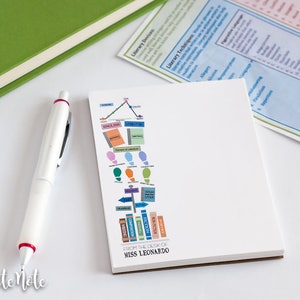 English Teacher Personalized Notepad/ Literature Teacher Notepad