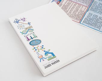 Personalized Biology Teacher Notepad, Science Gift