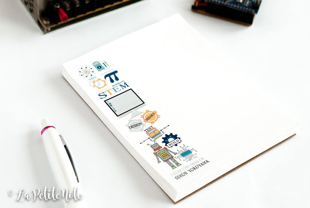Personalized Engineer Notepad Personalized STEM Notepad: Science, Engineering, Math - Etsy