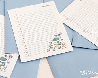 Biology Flat Card Set, Notebook Styles (Personalized): Science Stationery