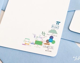 Physics Mathematics Cards (Personalized): Set of 12 Flat Note Cards