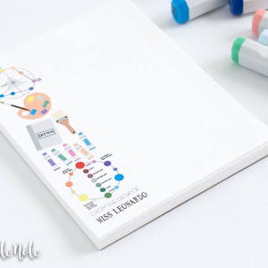 Art Personalized Notepad/ Art Teacher Notepad