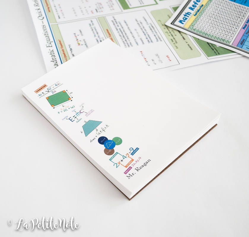 Math Genius Notepad/ Math Teacher Notepad Etsy